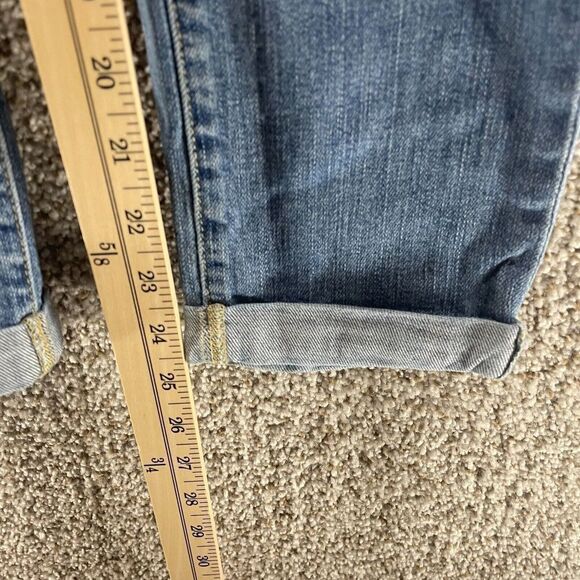7 For All Mankind Jeans Womens 26 Blue Denim Skinny Crop And Roll Preppy Ladies - Picture 4 of 10